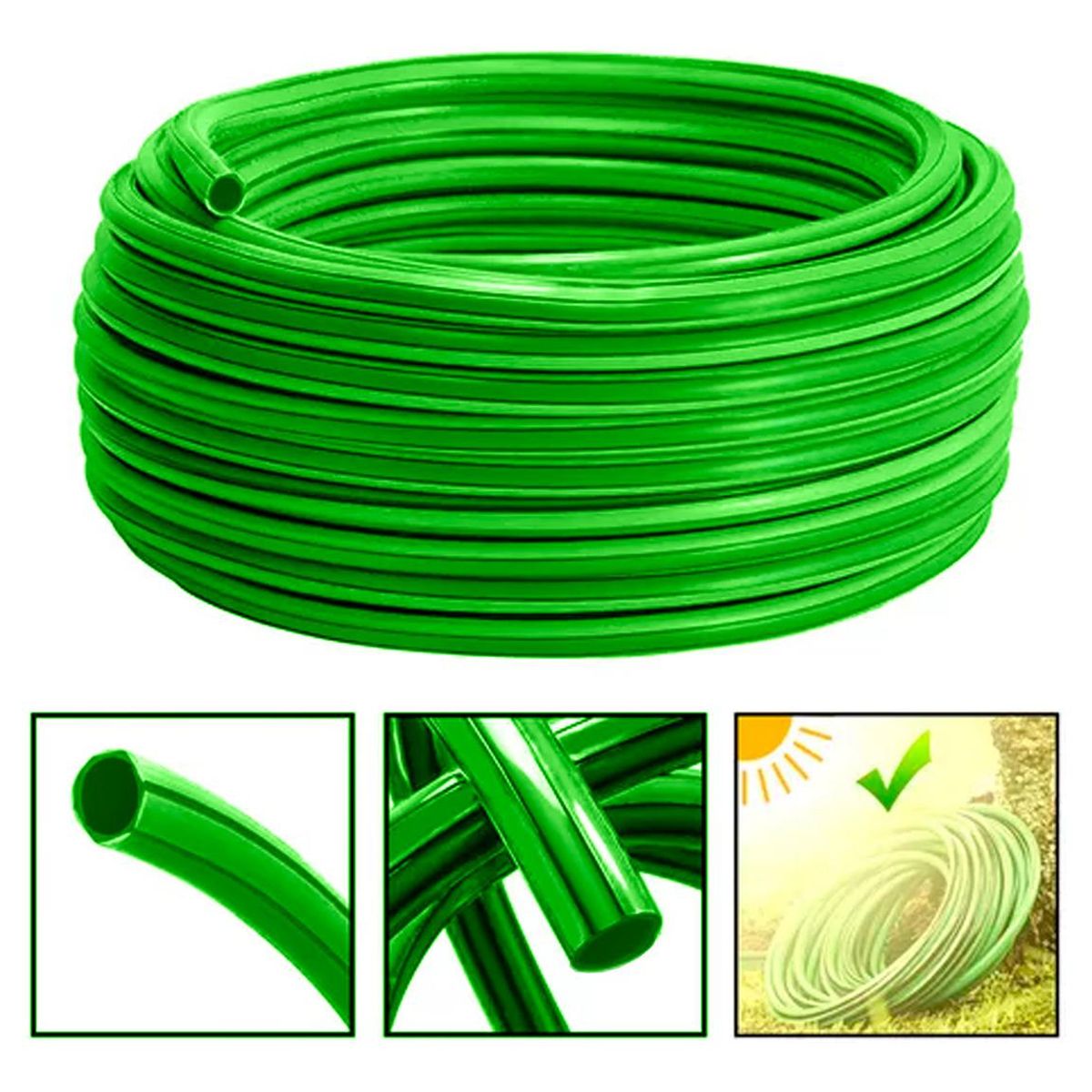 GENERICO - Manguera de Riego Verde Reforzada 20m con Protección UV