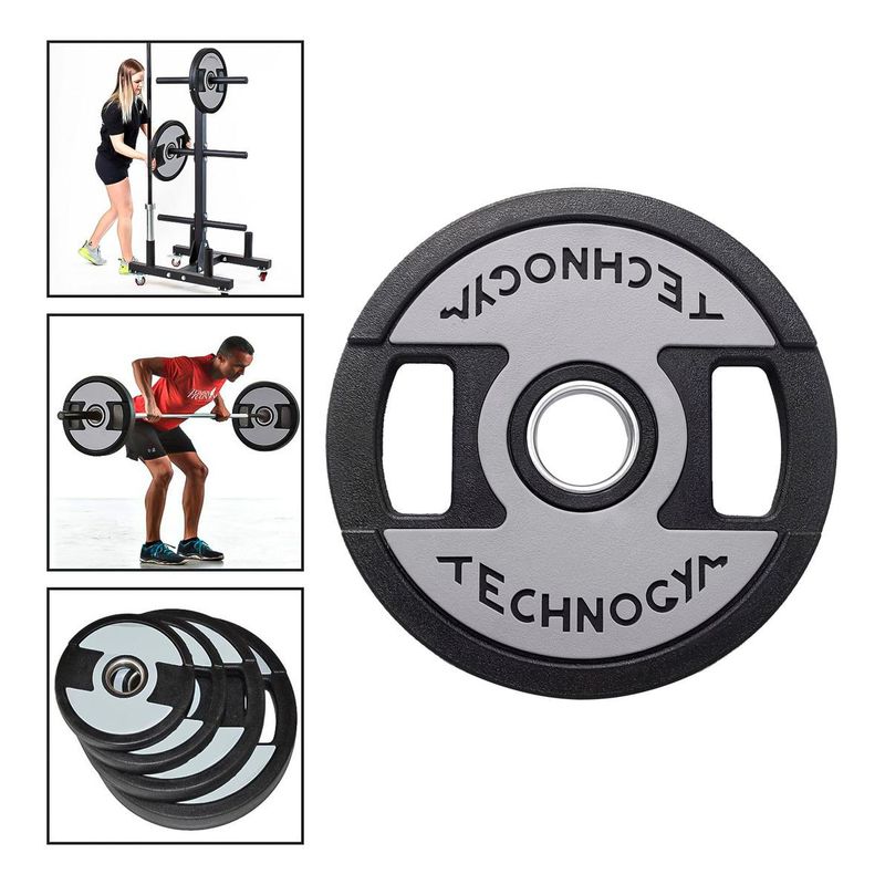 GENERICO - Disco Olímpico Profesional Engomado 20kg para Entrenamiento