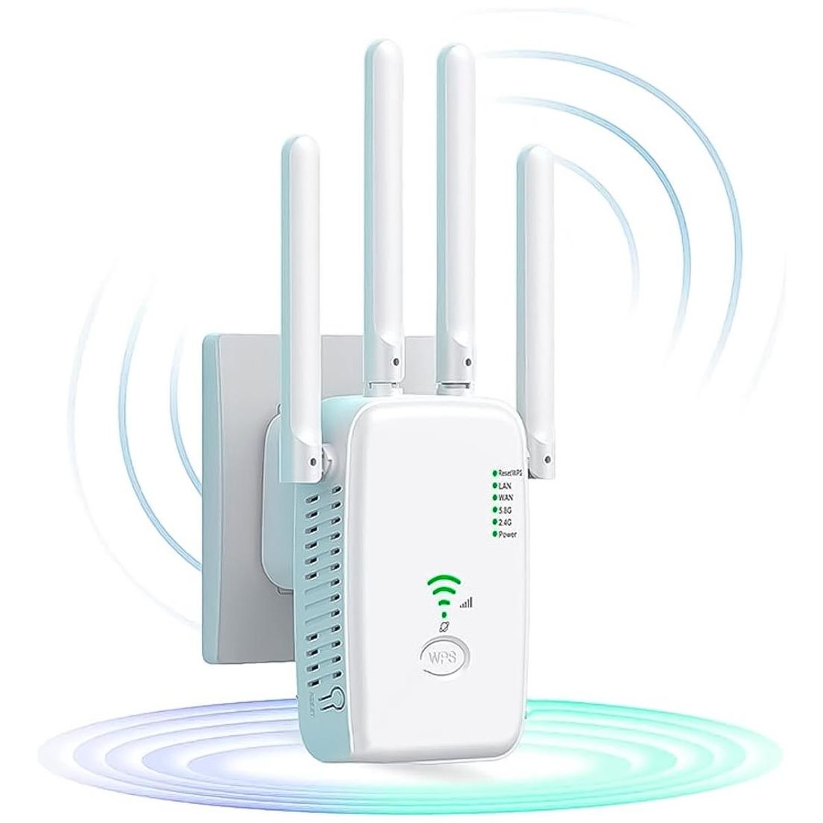GENERICO - Access Point Wifi Inalambrico 24GHz con 4 Antenas Externas