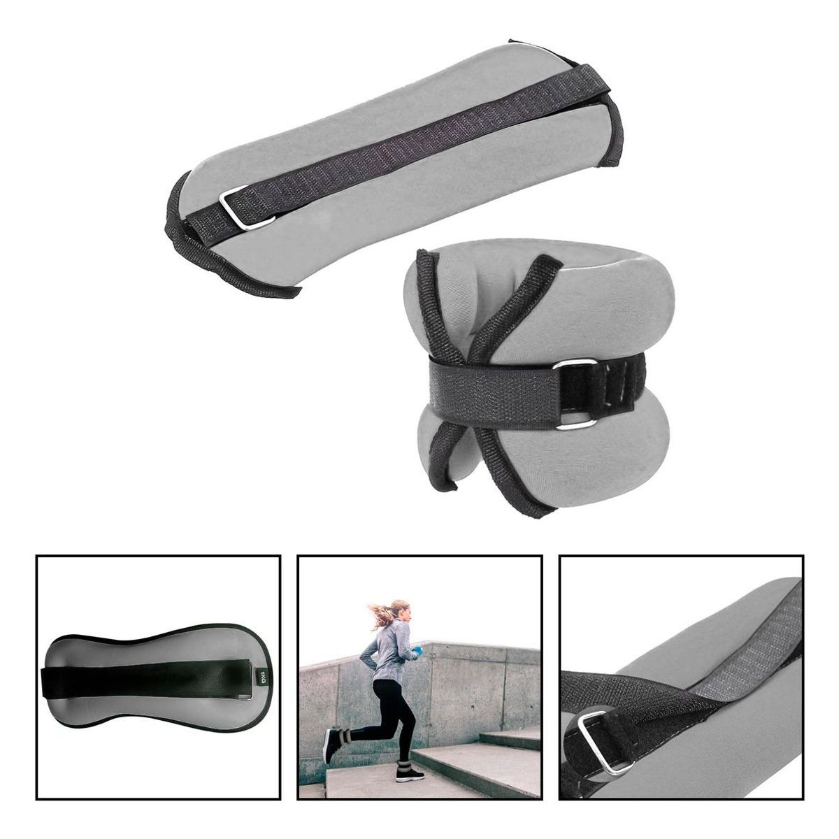 GENERICO - Pesas de Tobillo y Muñeca de 2kg para Ejercicio