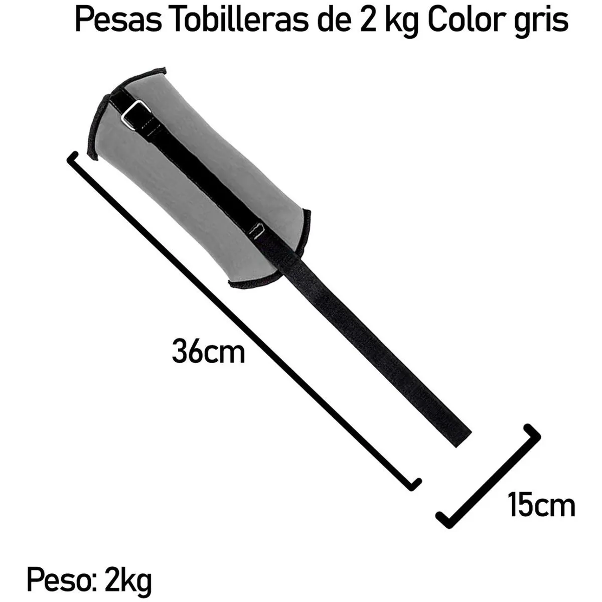 GENERICO - Pesas de Tobillo y Muñeca de 2kg para Ejercicio