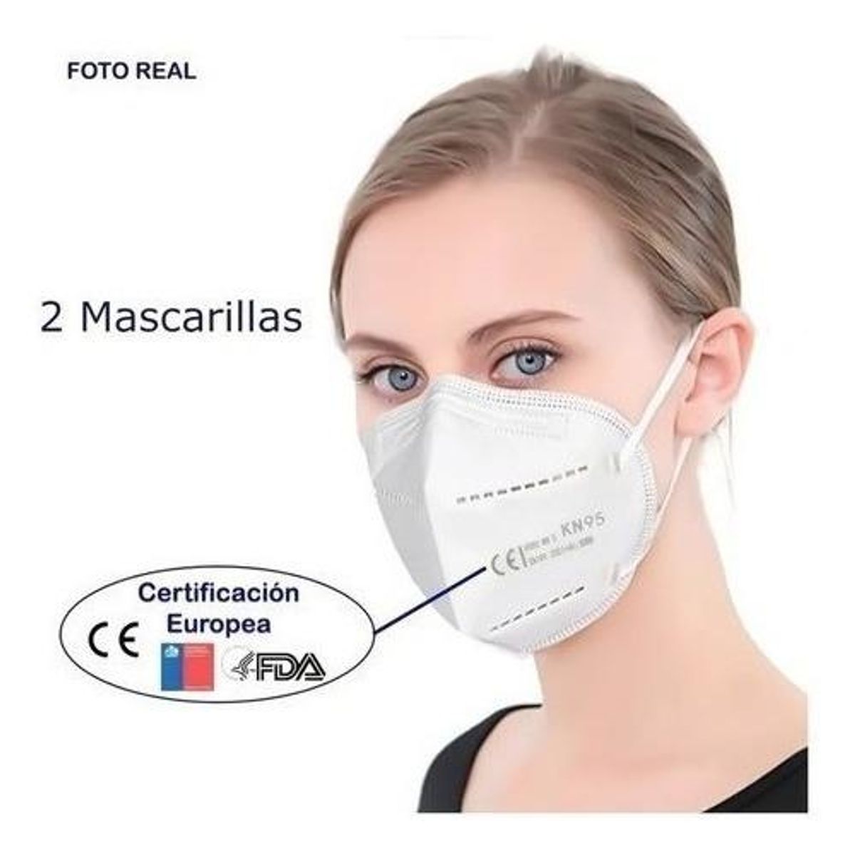 GENERICO - Mascarilla KN95 Certificada 4 Capas Reutilizable