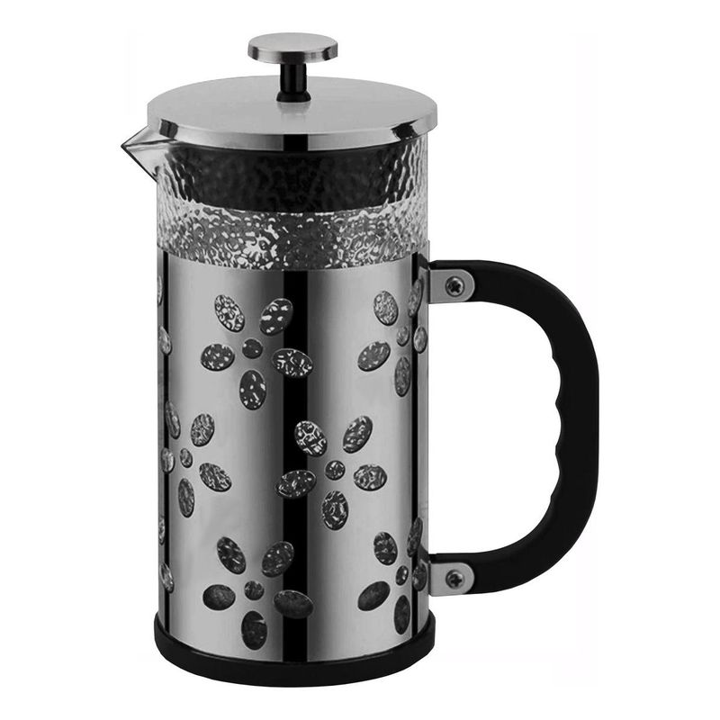 GENERICO - Cafetera Prensa Francesa de Vidrio Corrugado 1L