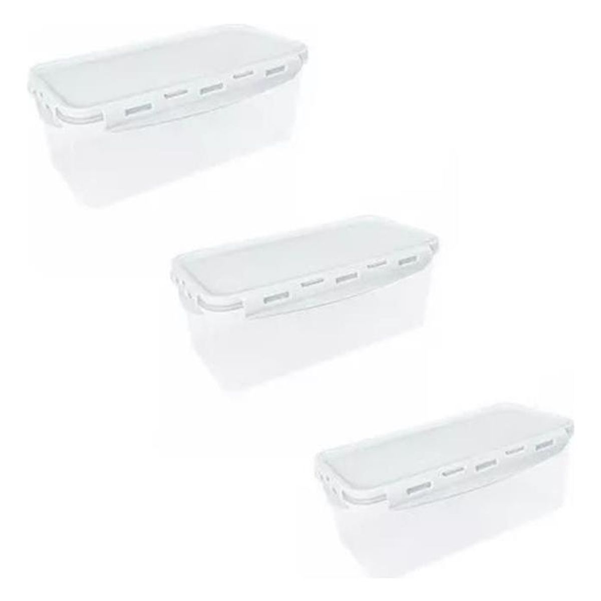 GENERICO - Set de 3 Envases Herméticos Plásticos de 33 L