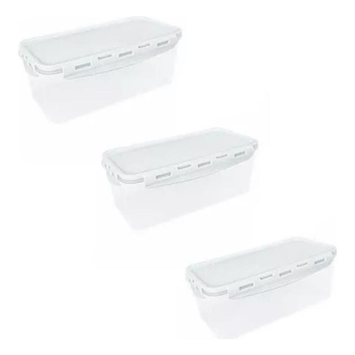 GENERICO - Set de 3 Envases Herméticos Plásticos de 33 L