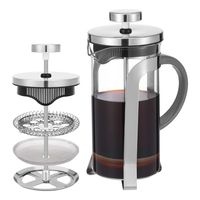 Cafetera Prensa Francesa de Vidrio y Cromado 350ml