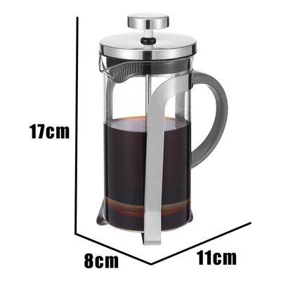 Imagen 2 del producto Cafetera Prensa Francesa de Vidrio y Cromado 350ml
