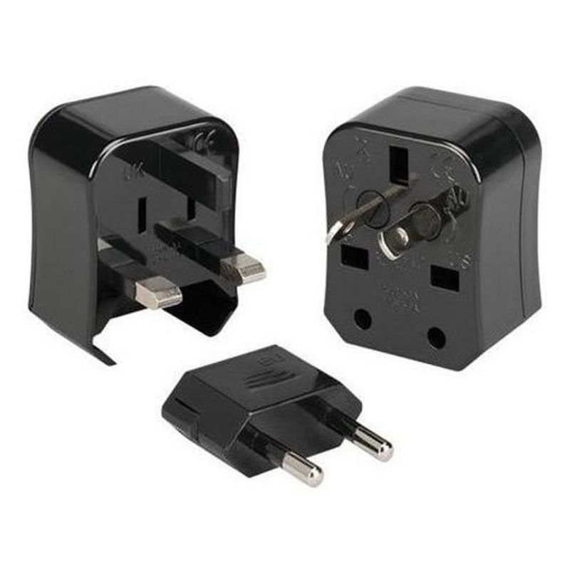 GENERICO - Adaptador Enchufe Universal de Viaje con Estuche Compacto