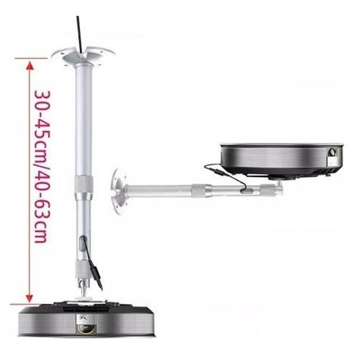 GENERICO - Soporte de Techo para Proyector y Cámara Aluminio Ajustable