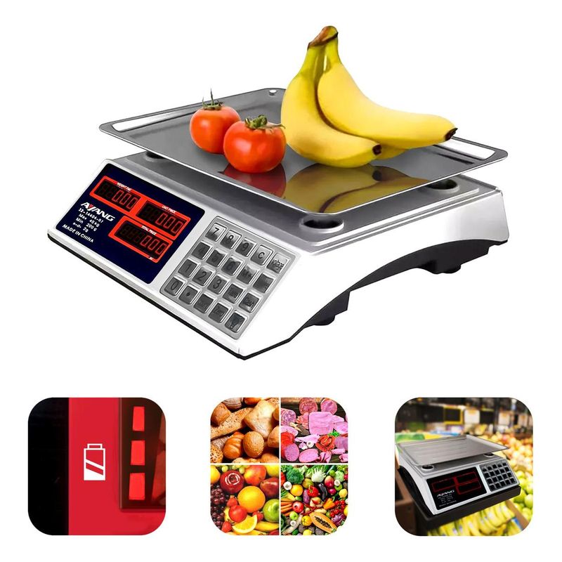 GENERICO - Balanza Electrónica Recargable 40kg con Pantalla LED