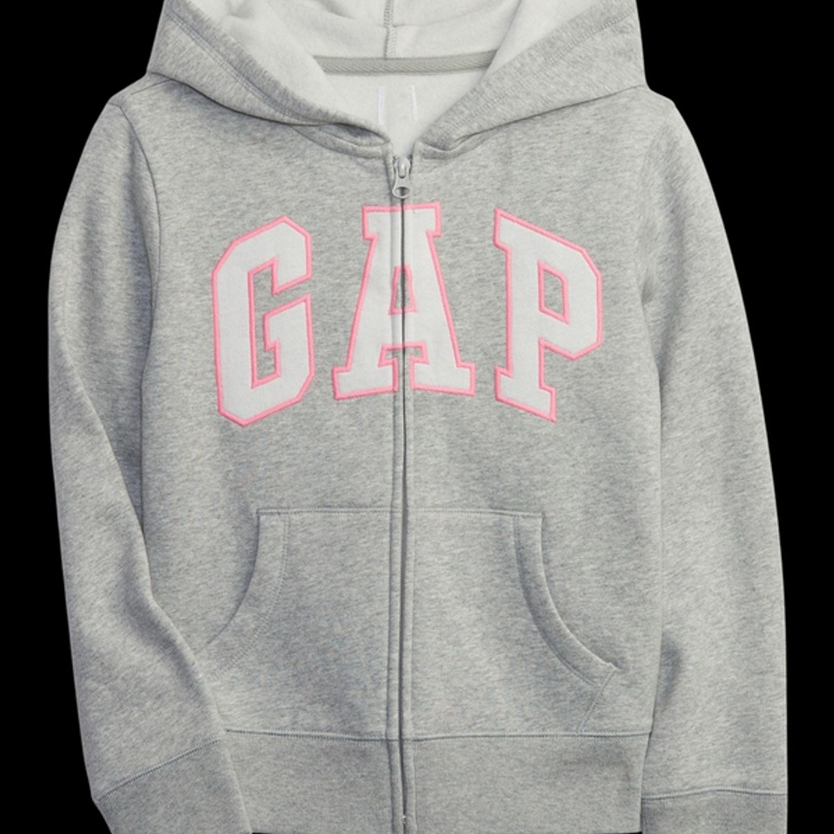 GAP - Polerón Logo Full Zipper Bebé Niña Gris