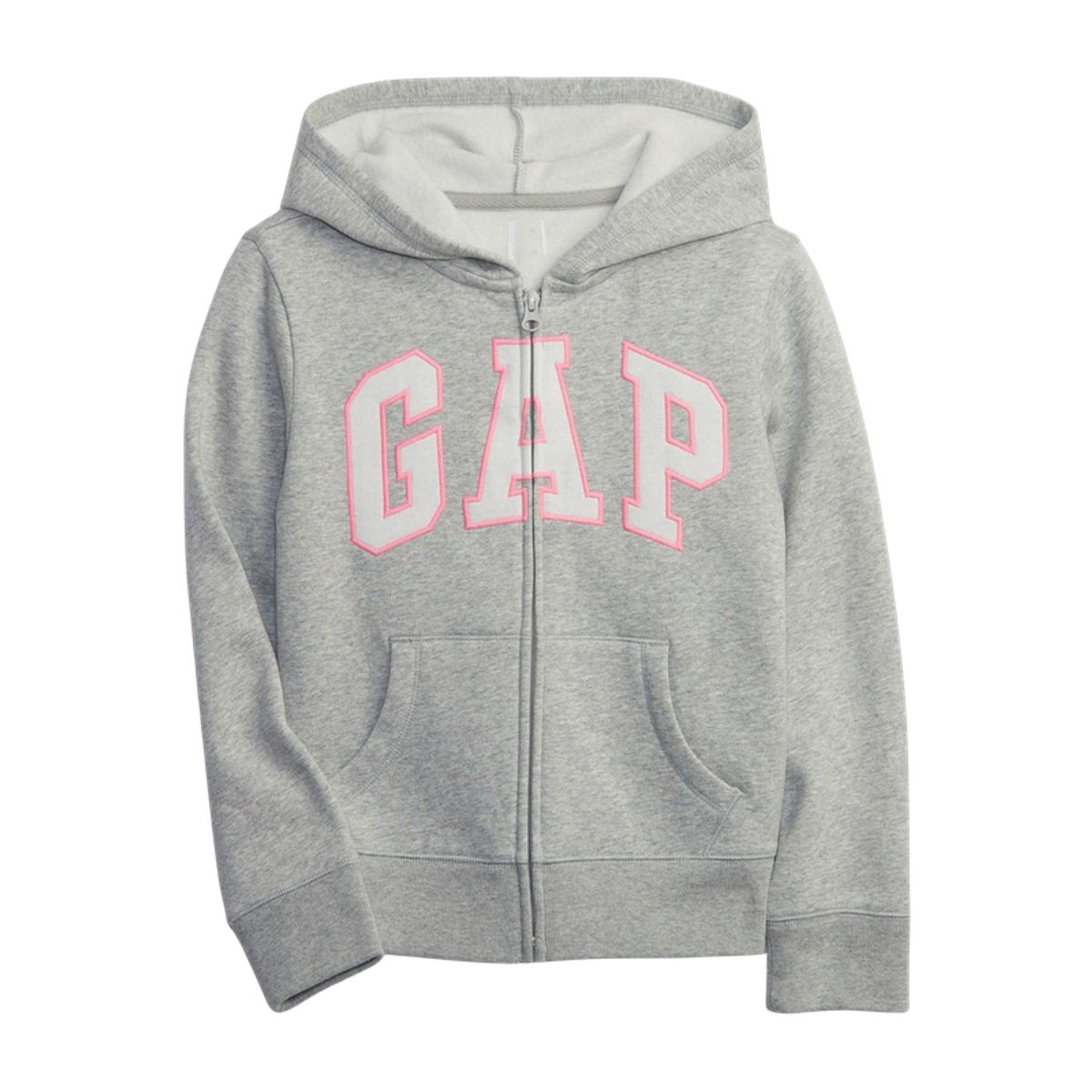 GAP - Polerón Logo Full Zipper Bebé Niña Gris