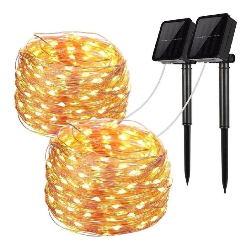 GENERICO - Guirnalda Solar 200 LED 22 Metros para Decoración Exterior