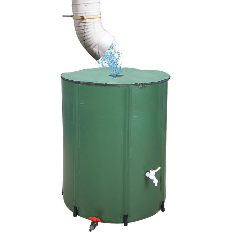 GENERICO - Estanque de Agua de 200 Litros Plegable de PVC Verde.