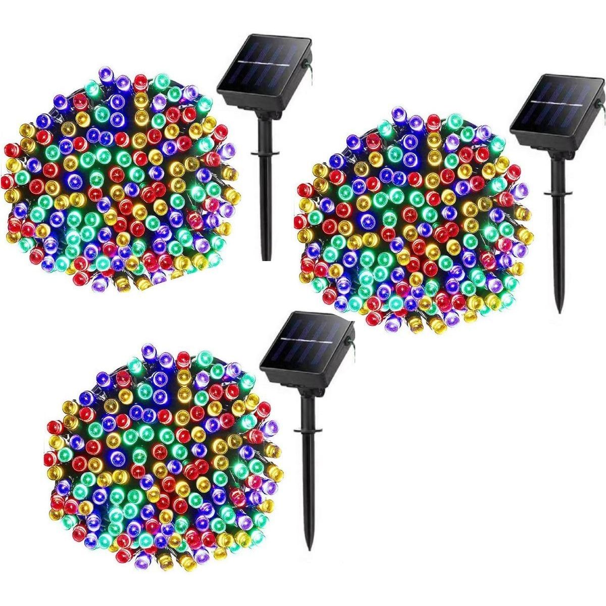 GENERICO - Guirnalda Solar LED Decorativa de 21m con 400 Luces Multicolores