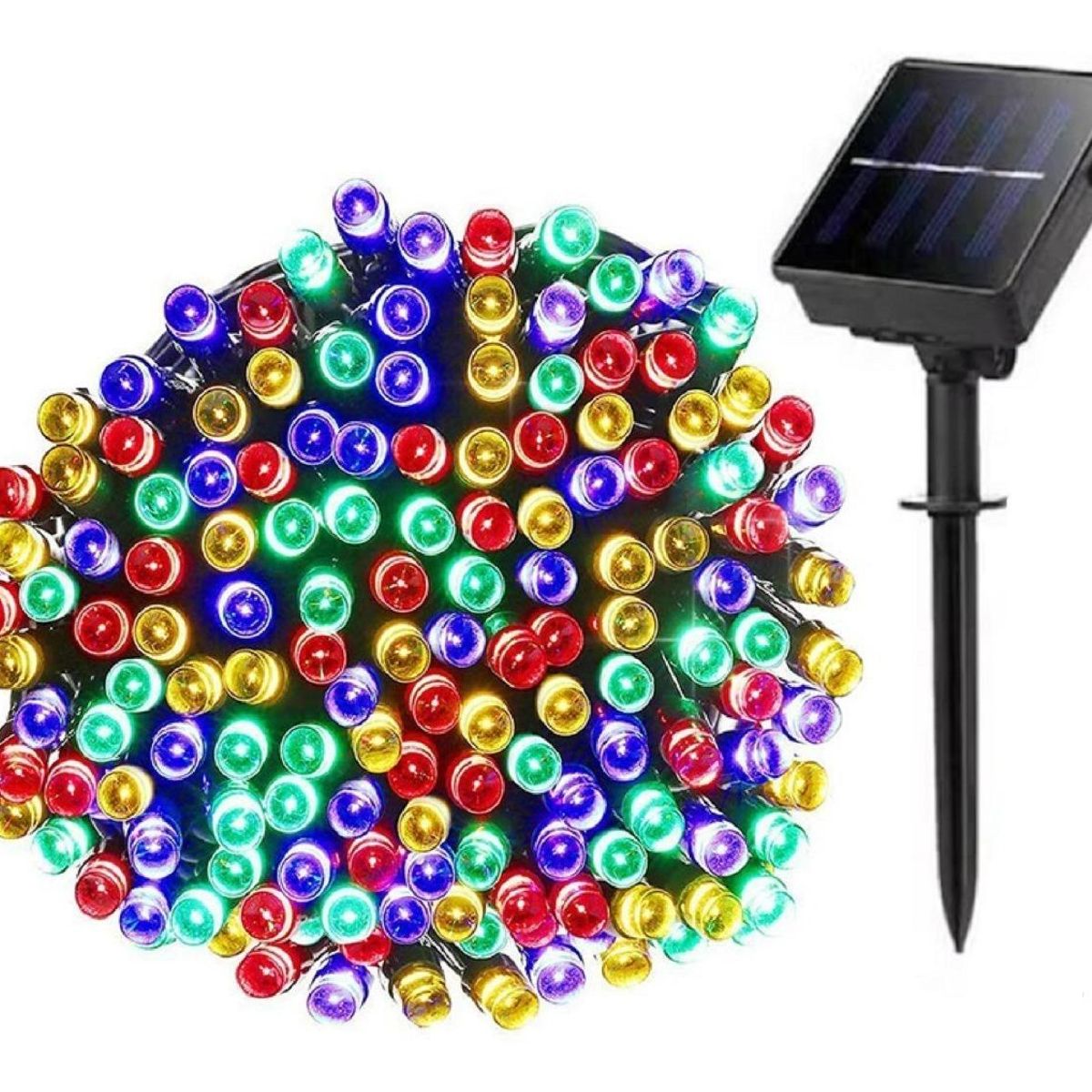 GENERICO - Guirnalda Solar LED de Navidad 200 Luces Multicolor 21m