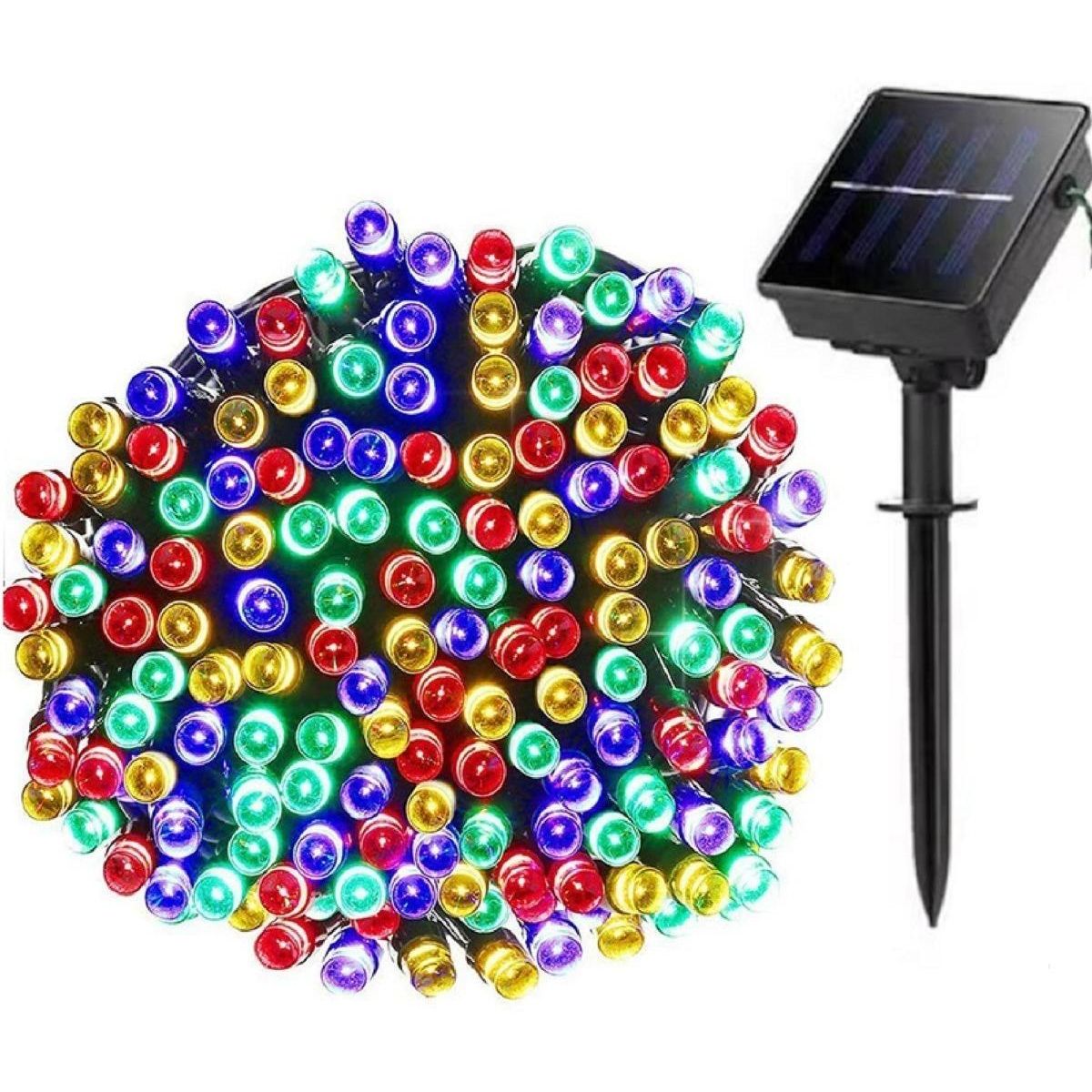 GENERICO - Guirnalda Solar LED de Navidad 200 Luces Multicolor 21m