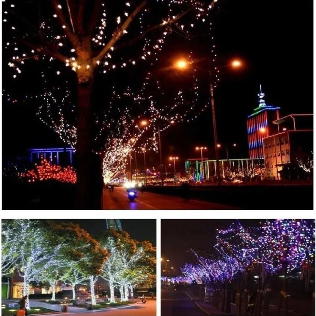 GENERICO - Guirnalda Solar LED de Navidad 200 Luces Multicolor 21m