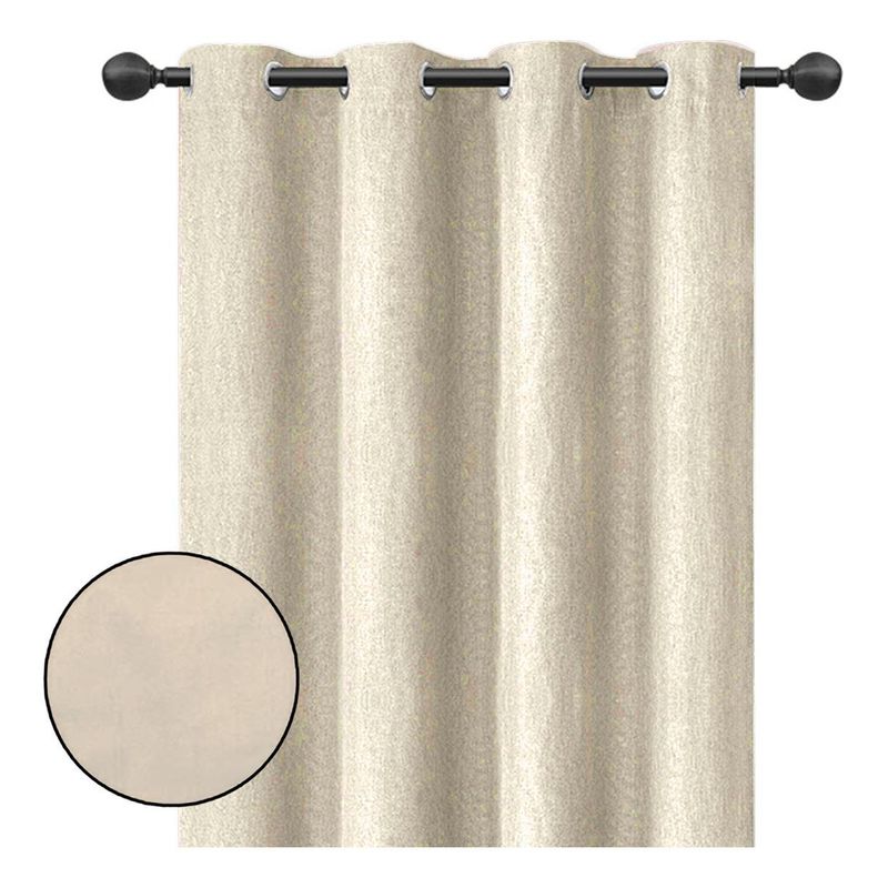 GENERICO - Cortina Blackout 140x220cm Lisa Blocking Lux Beiti