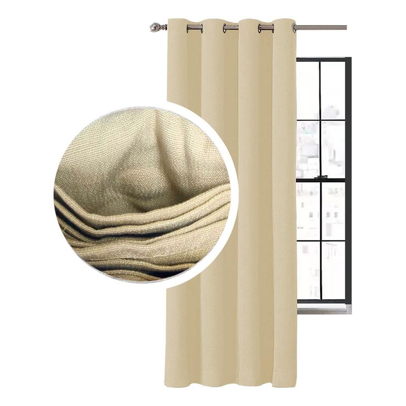 GENERICO - Cortina Semi Blackout 140x220 cm Tela Sarga 85% Blackout