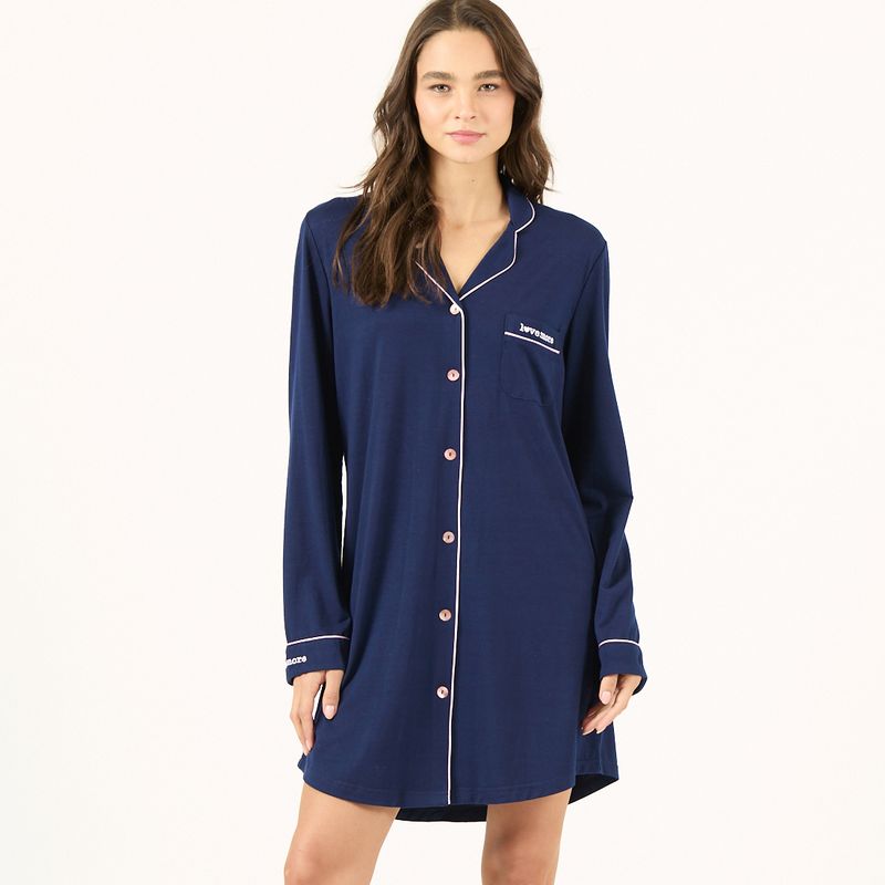 BARBIZON - Camisa de Dormir Bruna Azul