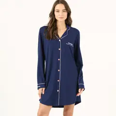 BARBIZON - Camisa de Dormir Bruna Azul