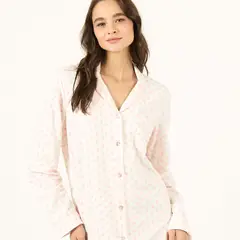 BARBIZON - Camisa de Dormir Bruna Blanco Estampado