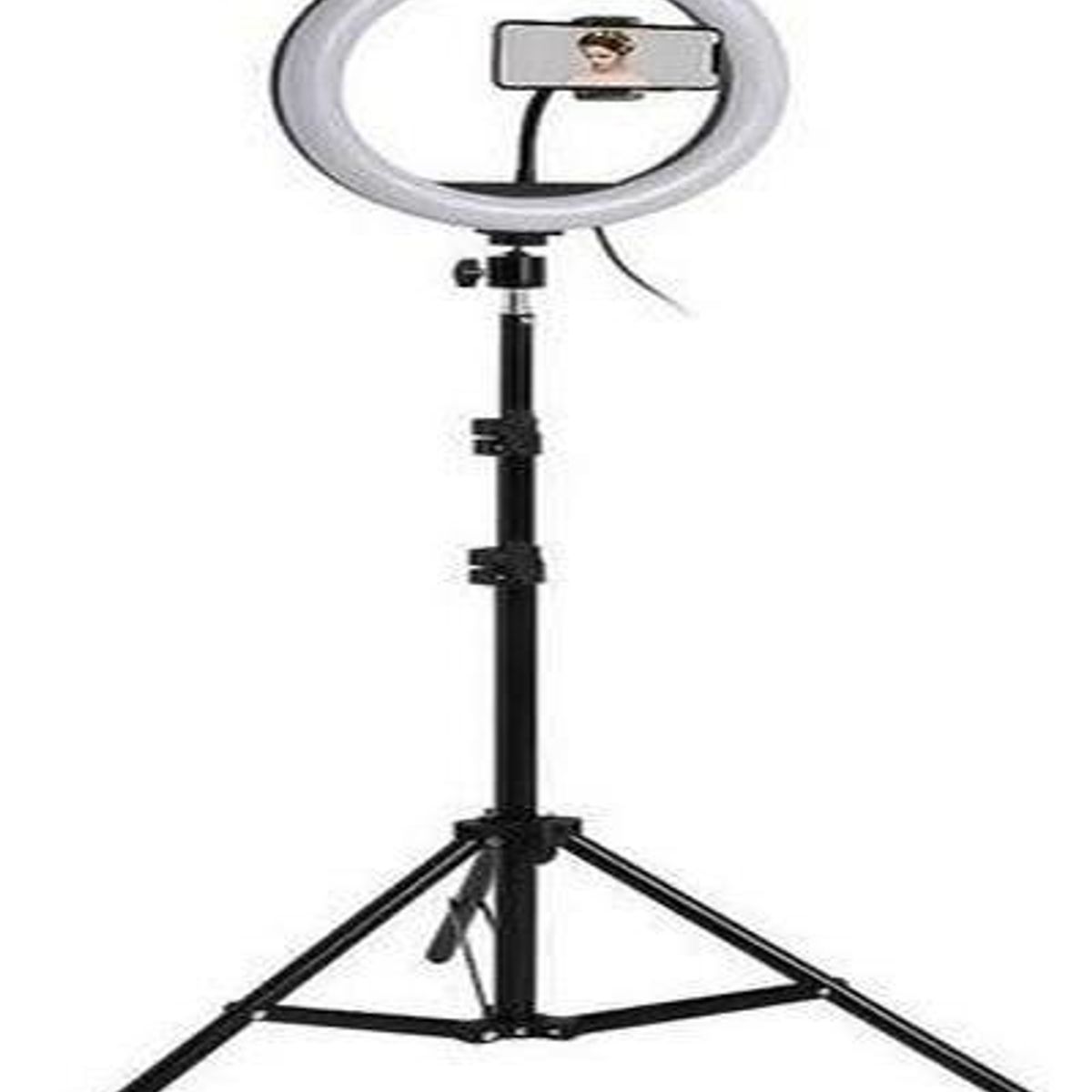 GENERICO - Aro de Luz LED Regulable de 26 cm con Trípode de 21 m