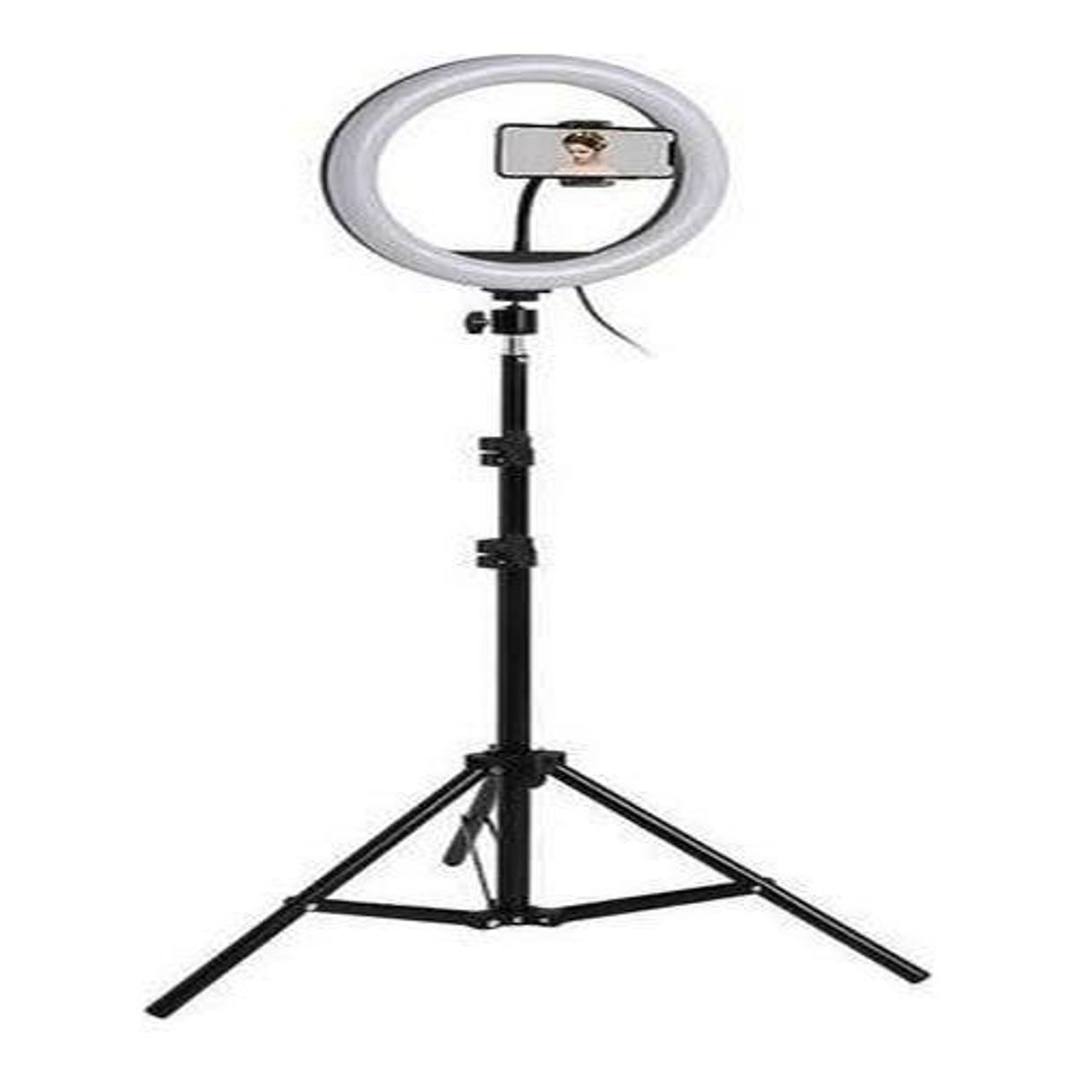 GENERICO - Aro de Luz LED Regulable de 26 cm con Trípode de 21 m