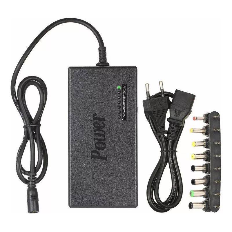 GENERICO - Cargador Universal para Notebook 120W con 9 Conectores