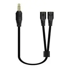 GENERICO - Adaptador Divisor de Audio 2 Hembra a 1 Macho 35mm