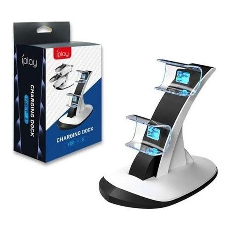 GENERICO - Base Cargador Dualsense con 2 Slots de Carga.
