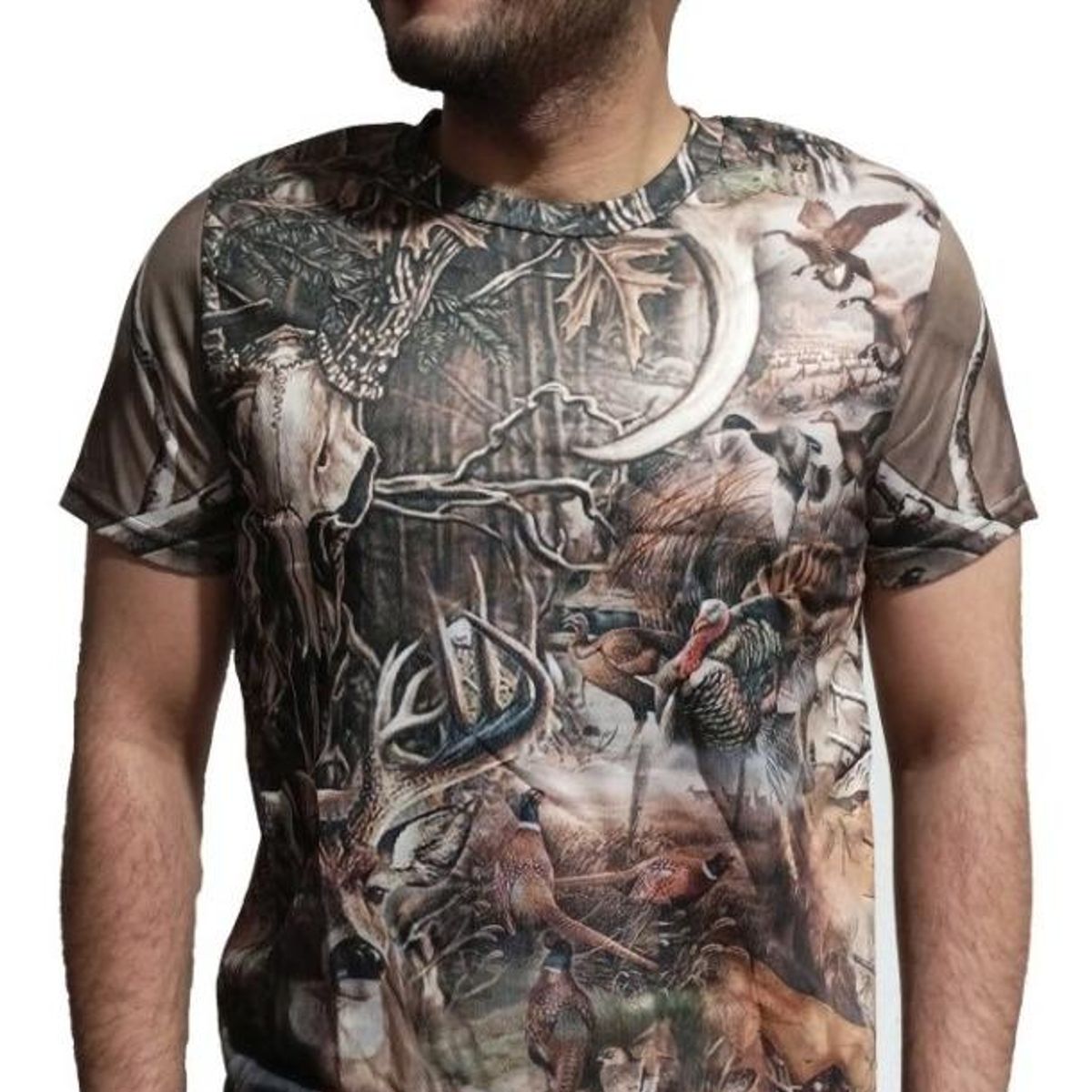 GENERICO - Polera Camuflada para Caza y Pesca de Manga Corta