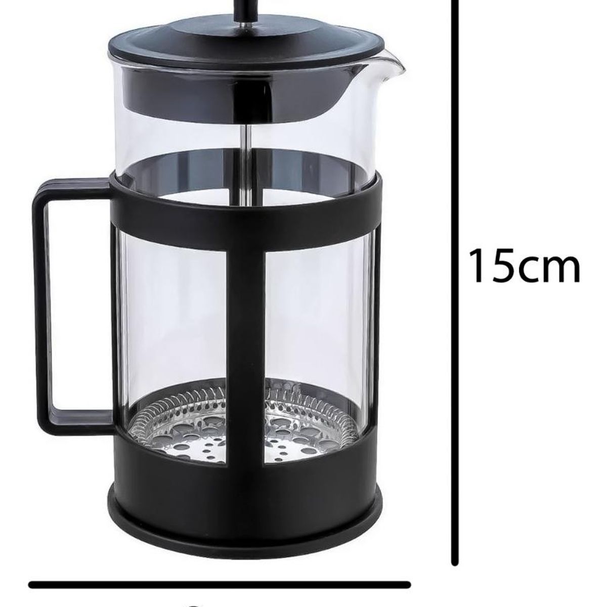 GENERICO - Cafetera Francesa de Vidrio 600ml con Filtro de Acero