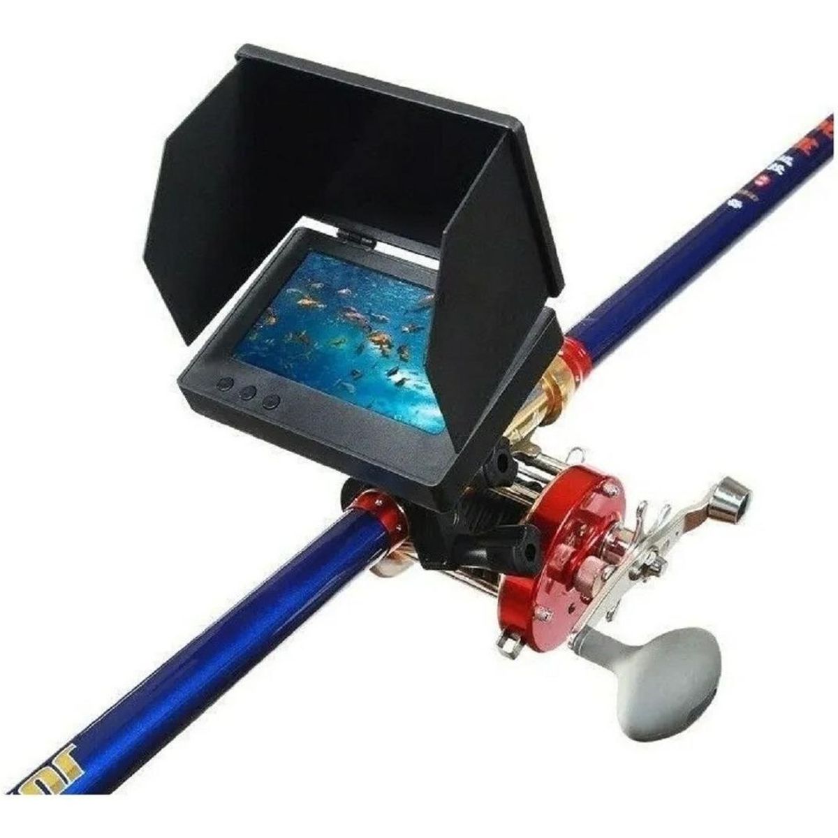 GENERICO - Cámara HD 43" para Cañas de Pescar con Soporte Ajustable