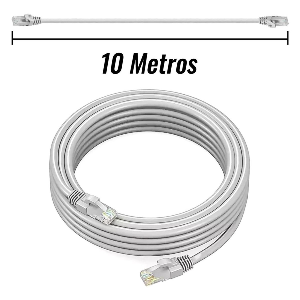 GENERICO - Cable de Red LAN RJ45 Cat 5E de 10 Metros para Internet
