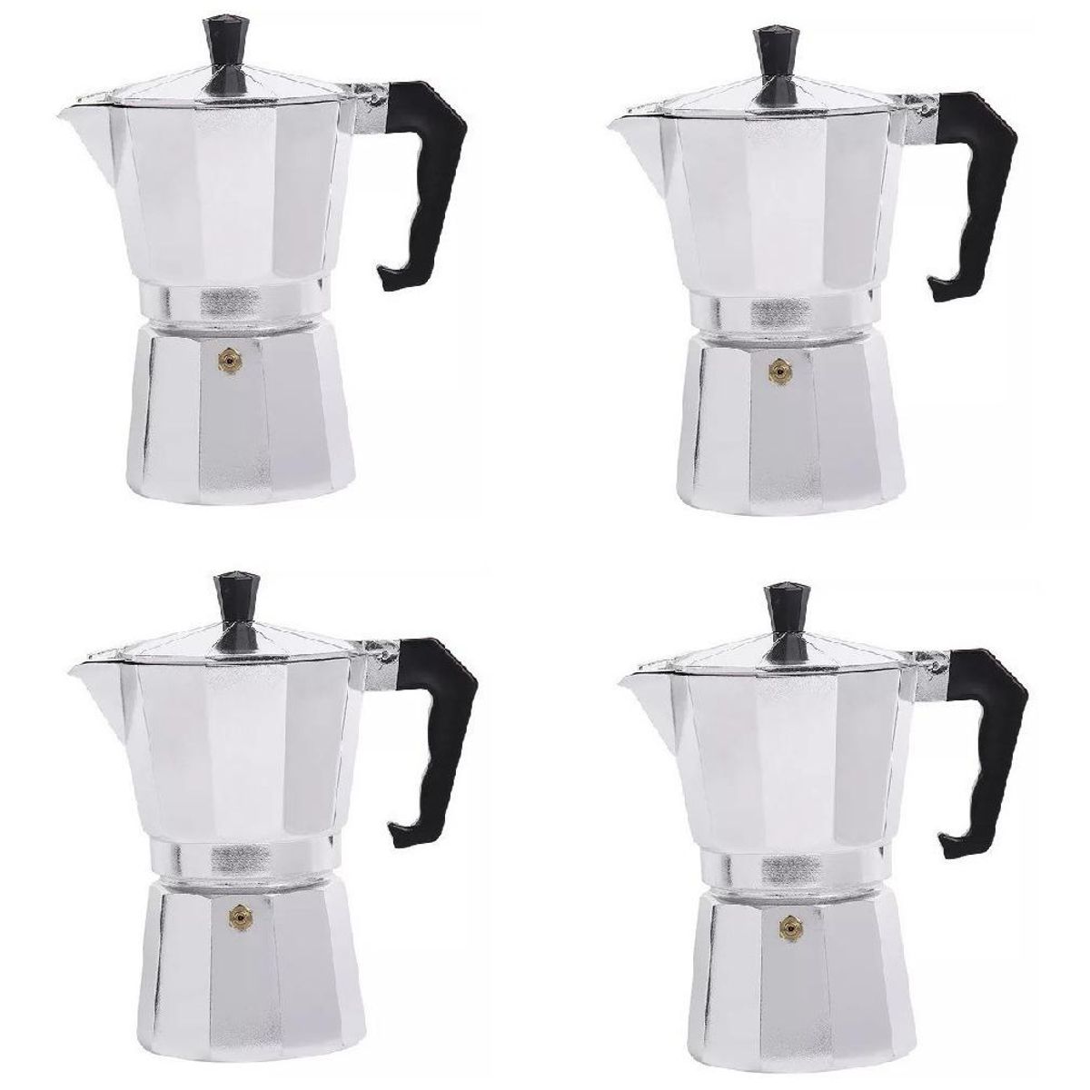 GENERICO - Cafetera Italiana Portátil de Aluminio 3 Tazas