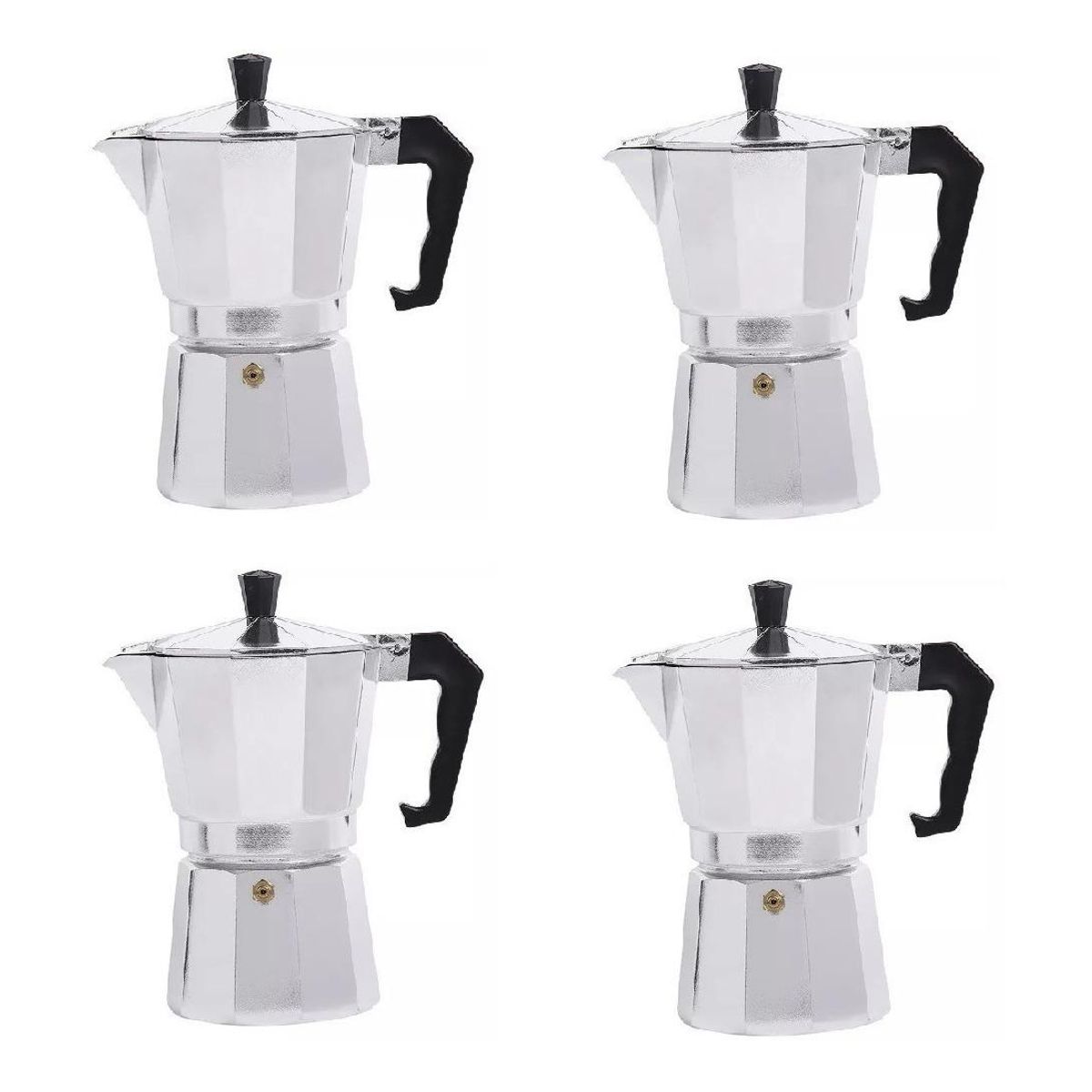 GENERICO - Cafetera Italiana Portátil de Aluminio 3 Tazas