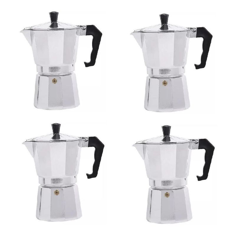GENERICO - Cafetera Italiana Portátil de Aluminio 3 Tazas