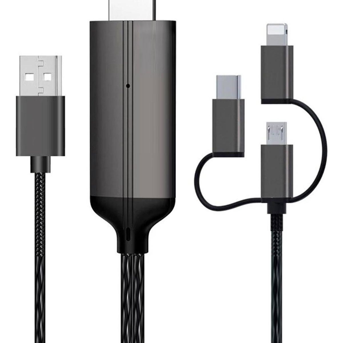 GENERICO - Adaptador HDMI MHL para iPhone y dispositivos USB-C