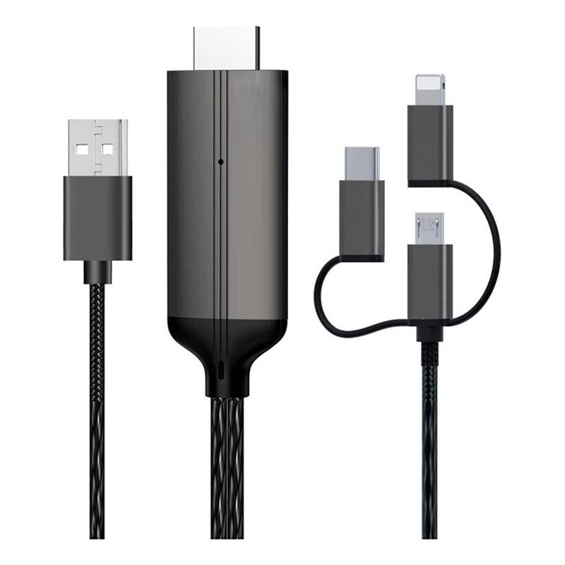 GENERICO - Adaptador HDMI MHL para iPhone y dispositivos USB-C