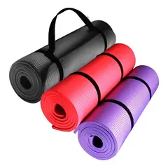 GENERICO - Pack de 3 Mats de Yoga Antideslizantes de 10mm