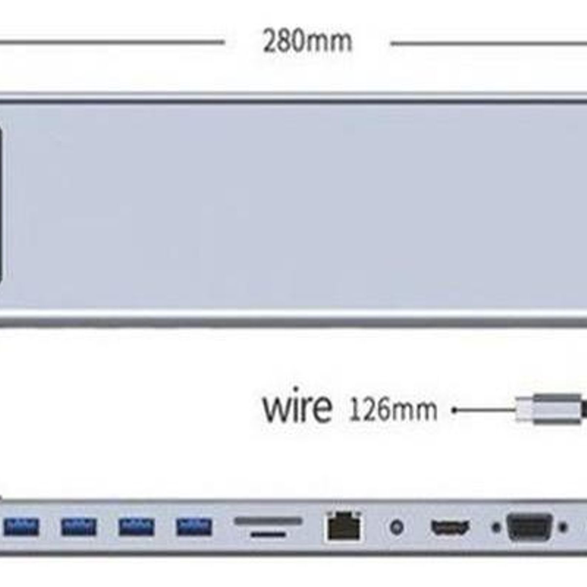 GENERICO - Hub USB Tipo C 12 en 1 para Notebook con HDMI y Ethernet