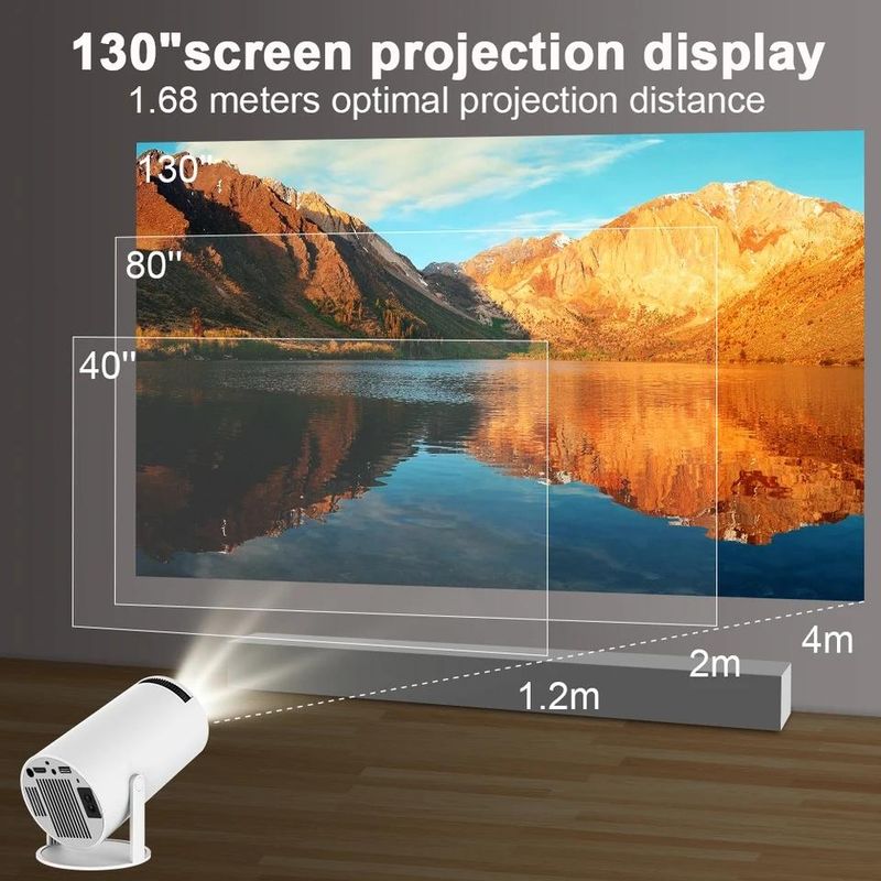 GENERICO - Proyector Portátil LED para Cine en Casa 200lm