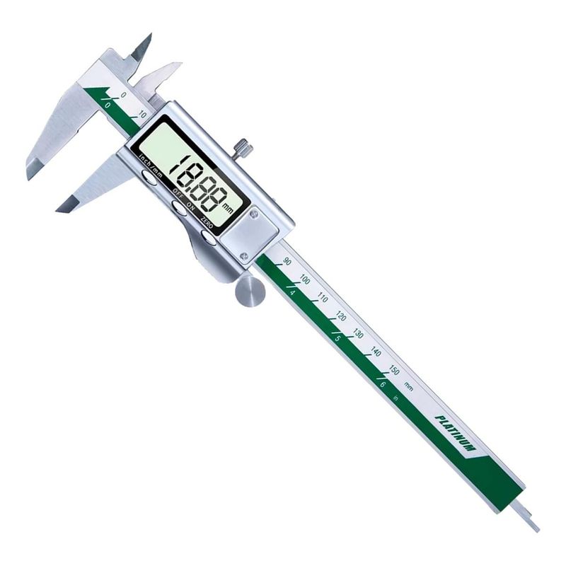 GENERICO - Calibrador Vernier Digital de Acero 150 mm con Pantalla LCD