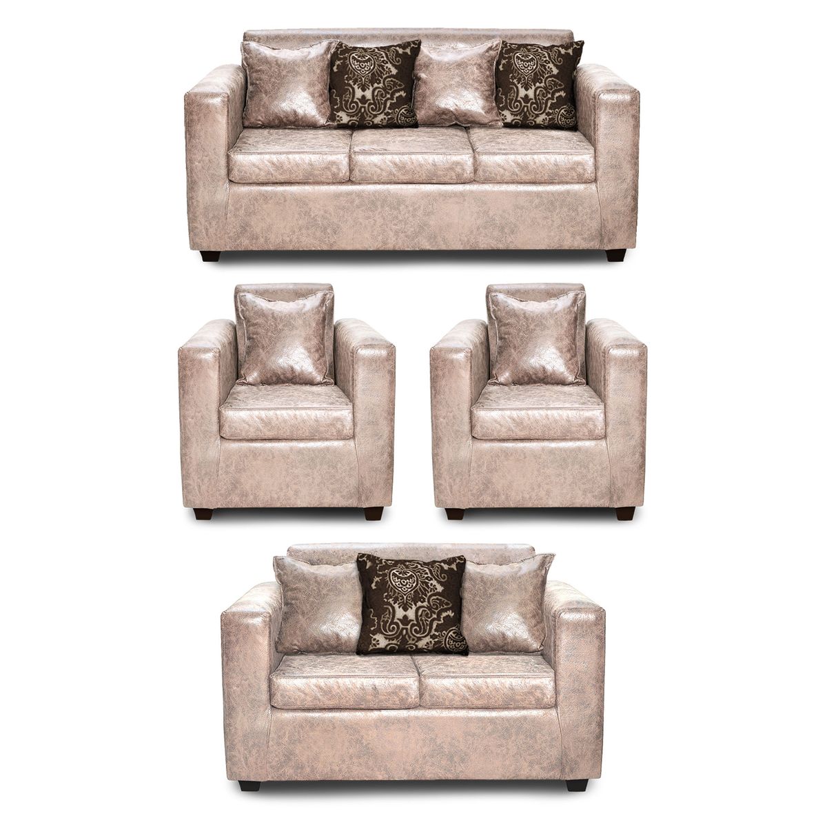 ADONIS LEUDH - Living 3+2+1+1 Ezeiza Envejecido Beige