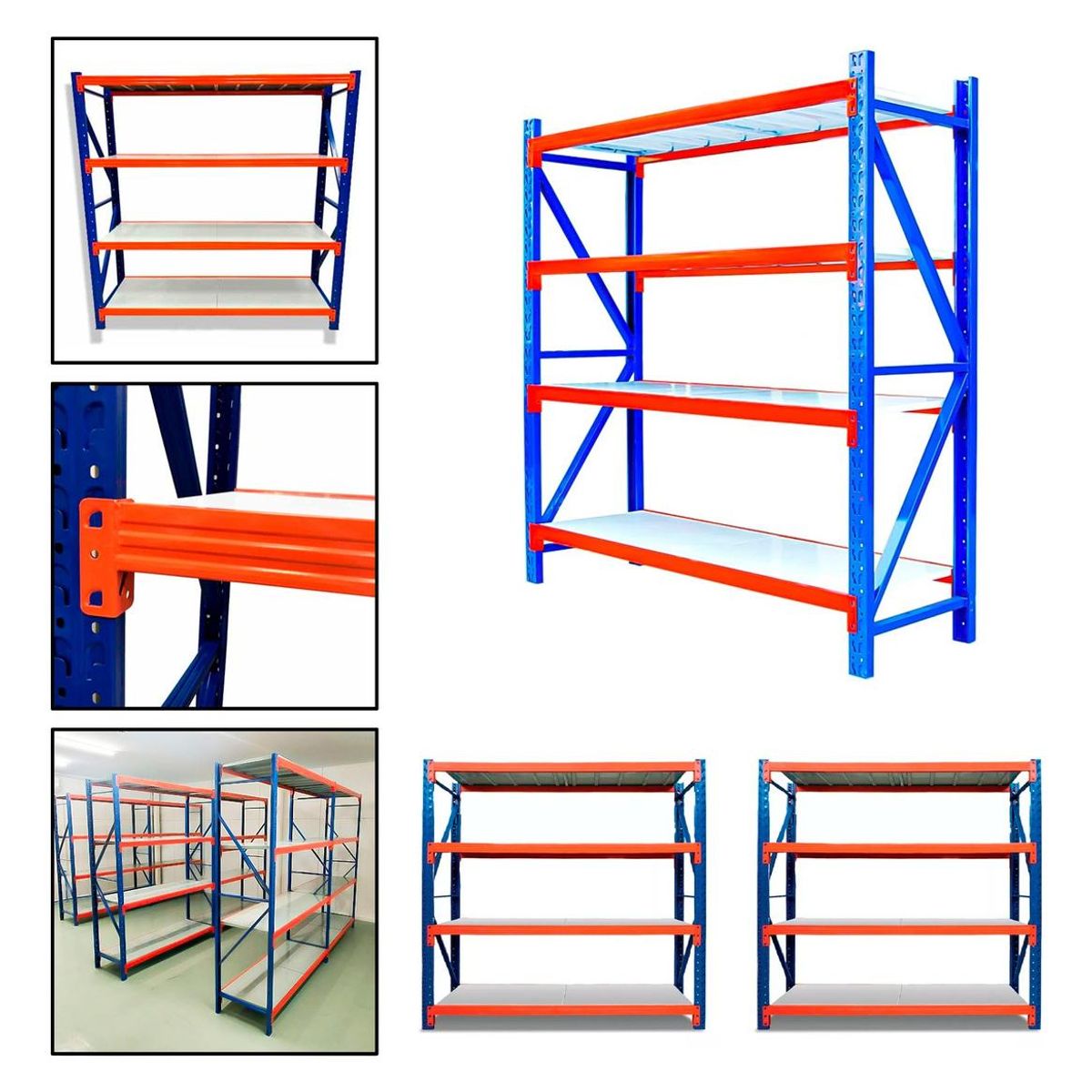 GENERICO - Estante Metálico Industrial 200x200cm Soporta 800kg