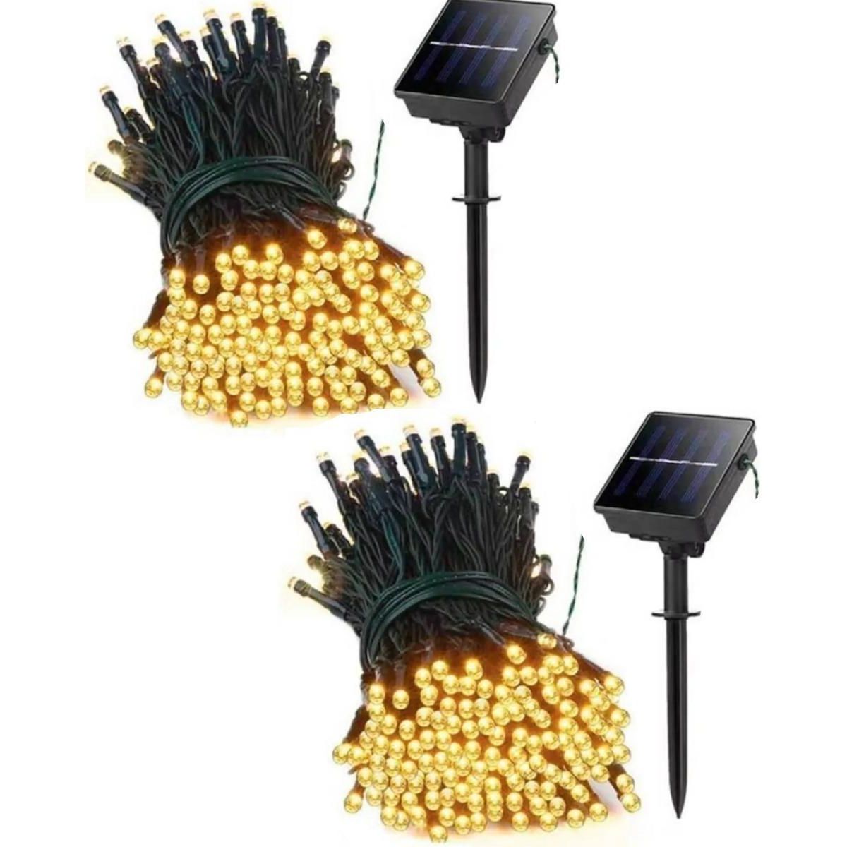 GENERICO - Luces de Terraza Solares LED 21m con 200 Leds para Exterior