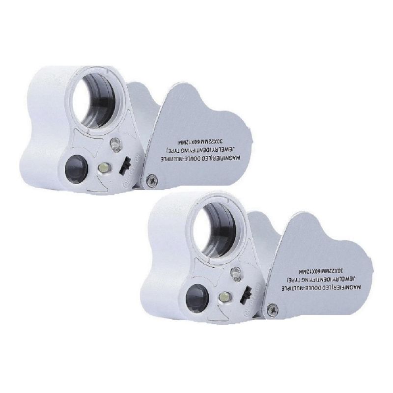 GENERICO - Lupa Geológica 30x 60x LED Plegable para Inspección