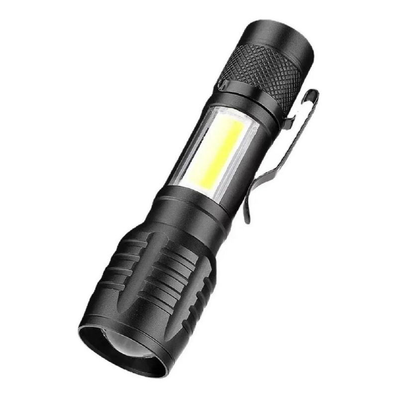 GENERICO - Linterna Táctica Recargable LED con Zoom y 3 Modos de Luz